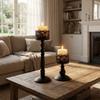 Iron Art Hollow Carved Candlestick Vintage Tall Candle Holder Ornaments  Wedding Table