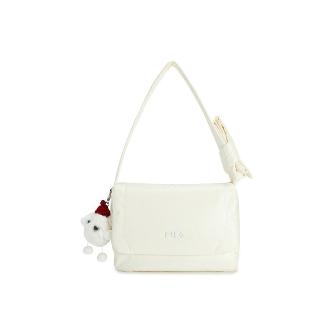 

FILA Original Fufu Cloud Bag Fashion Simple Personality Trendy Flap Retro Casual Lightweight Travel Commuting Daily Versatile F13W549165FIV Sugar Sand White