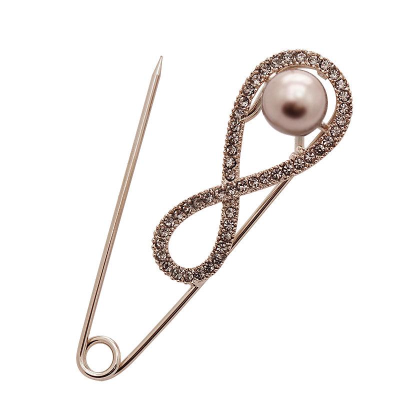 

Элегантная брошь-булавка с искусственным жемчугом для женской одежды и верхней одежды - аксессуар для свитера в корейском стиле