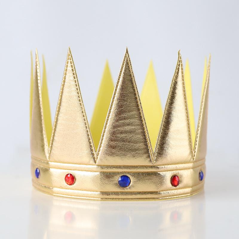 Golden Prince Crown Birthday Cake Decoration Hat for Kids