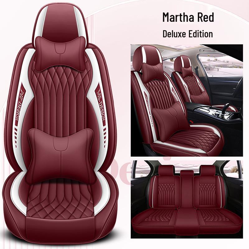 2024 All-Season Universal Full Surround Leather Car Seat Cushion Cover