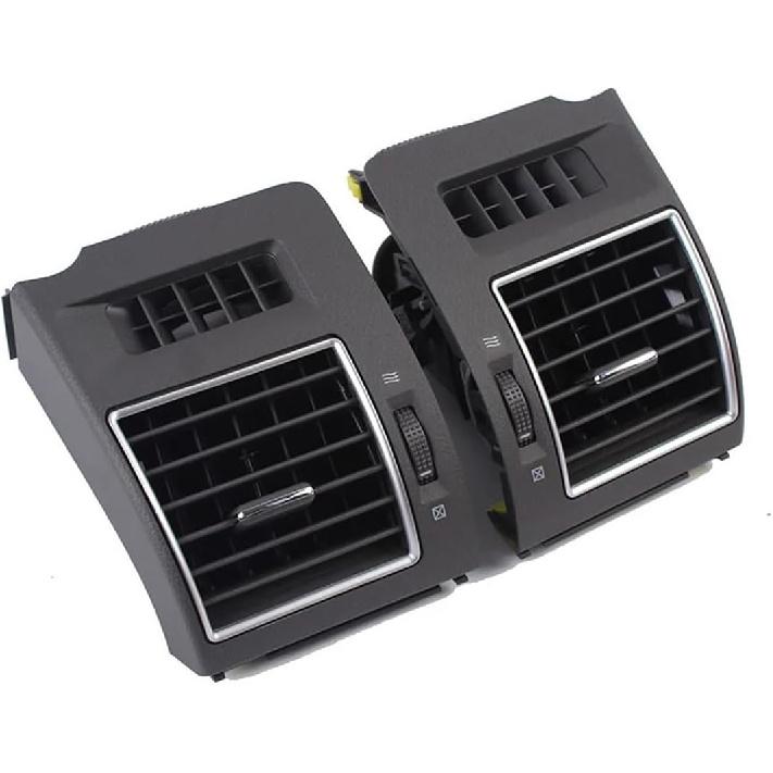 Car Dashboard Air Conditioning Vent Outlet Replace Compatible For Toyota Land Cruiser Prado 150 LC150 2010-2020 AC Vents Gray/Black 2pcs(Black)