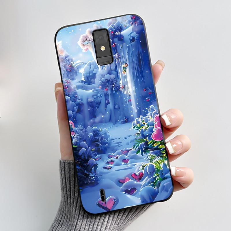 Cute Cartoon Case For ZTE Blade A32 Coque Capa Printing Shell Fundas BladeA32 Protective Cover Soft Silicone Black Casing Covers