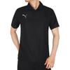 Puma Solid Color Logo Print Pullover Polo Shirt Men Polo Shirts Black White 658925-03
