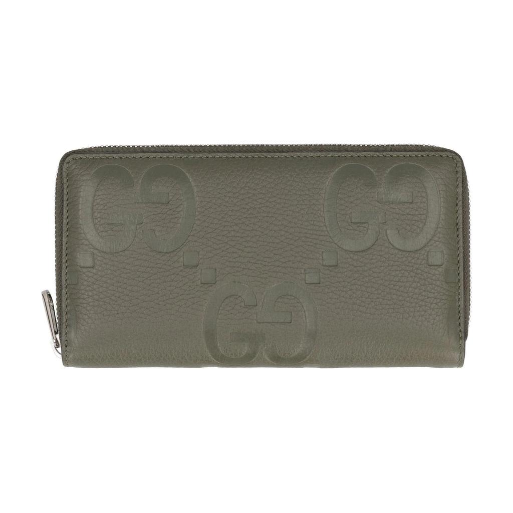 Gucci Brand Print Versatile Pebbled Leather And Calfskin Wallet Men wallet Green 739484-AABY0-3346