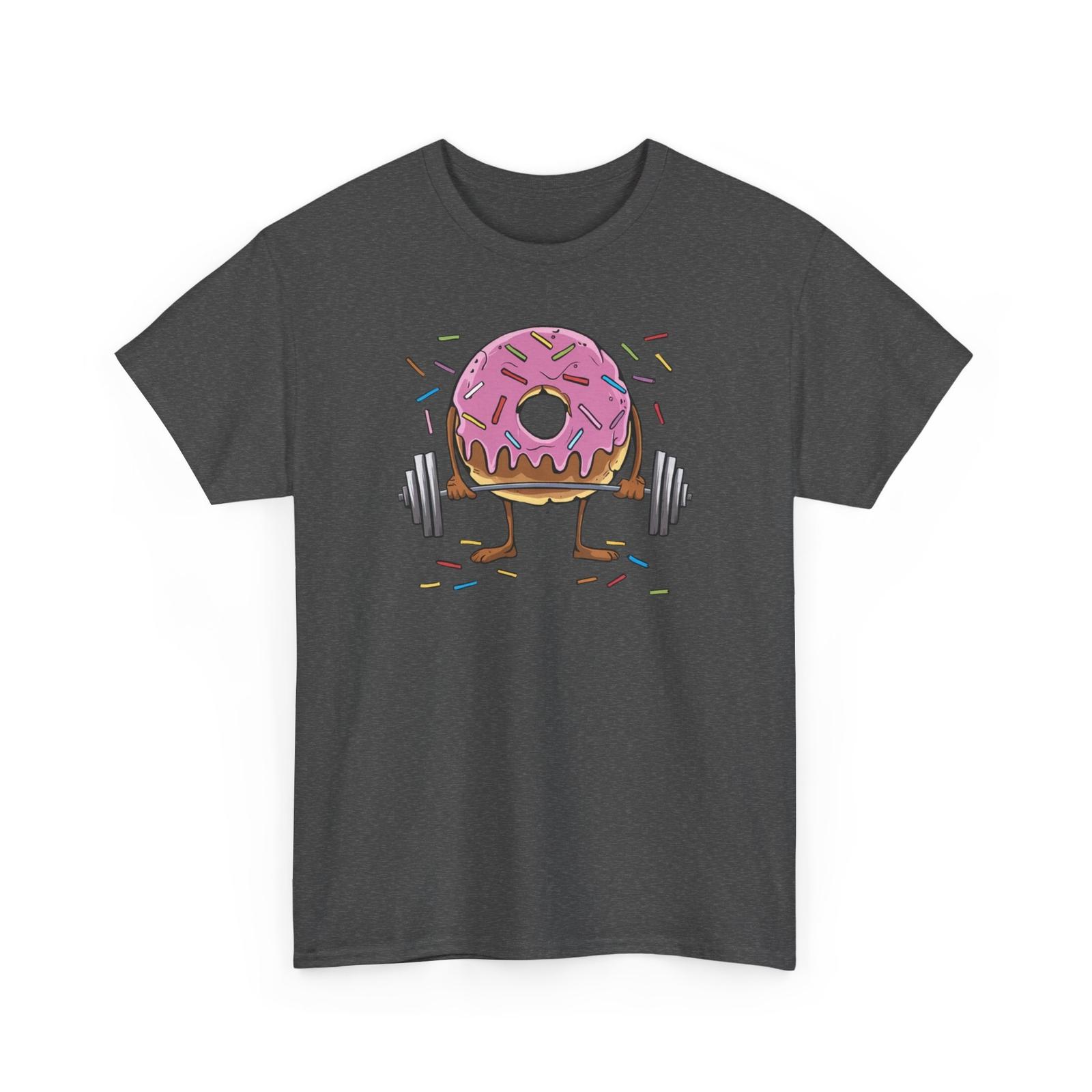 Weightlifting Donut Fitness Funny T-shirt - Novelty Gym Sports Graphic Tee S разноцветный