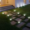 5PCS 8LED Super Bright Solar Buried Light, Outdoor IP44 Waterproof, Automatic Closing and Opening, Warm Light, White Light