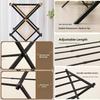 Foldable Clothes Drying Rack Collapsible 3-Layer Cooling Clothes Rack Easy Assembly Steel Frame Clothes Airer Floor