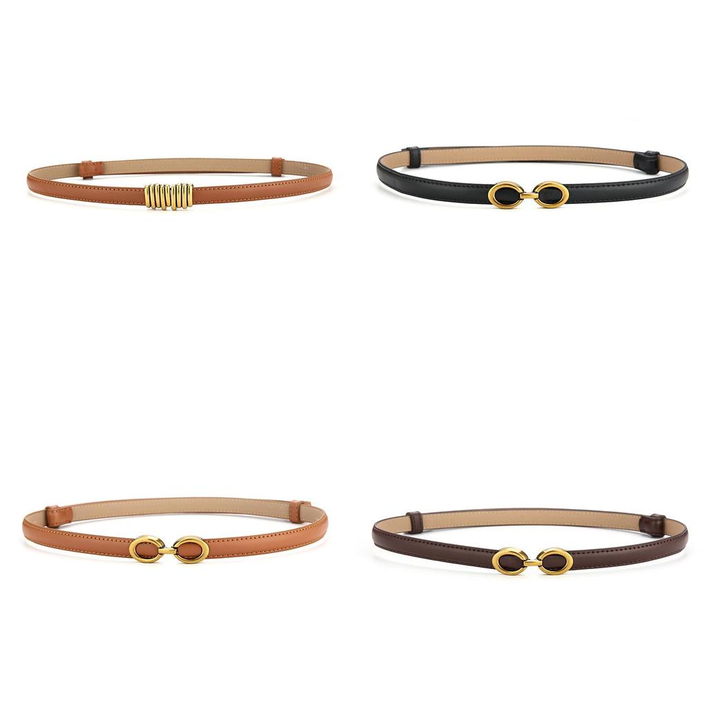 Genuine Leather Womens Fashion Belt With Pearl Detail For Casual And Formal Wear