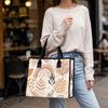 Boho Leaf Rainbow Pattern Tote Bag Casual Portable Daily Use Handbag for Ladies