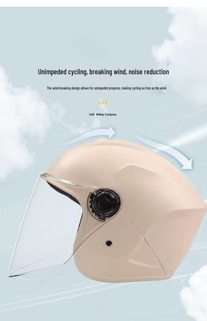 Unisex Winter Half Helmet for Electric Motorcycles - All-Season Cold Protection, Warm, 3C Certified