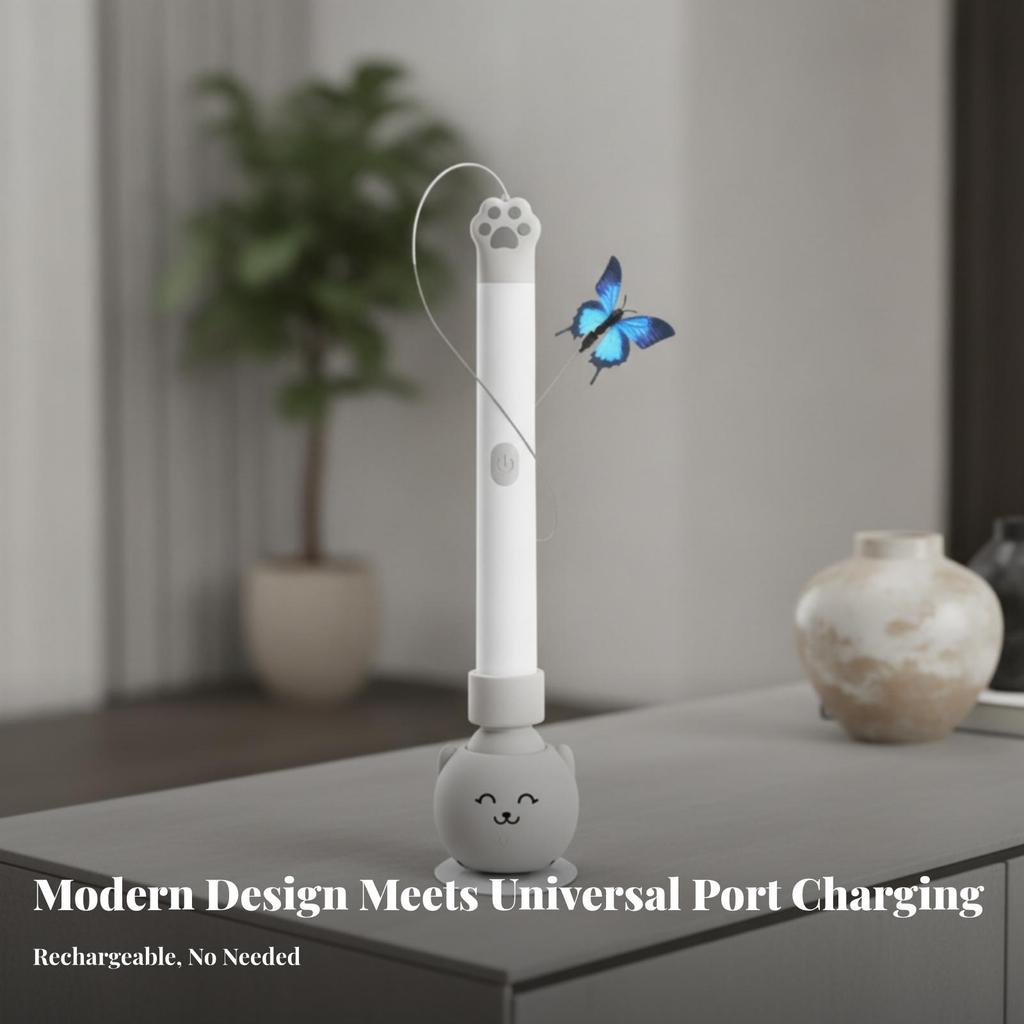 Cat Toy with Suction Cup Rechargeable Electric for Home
