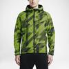 Nike Sportjacke mit Kapuze für Herren, Oberbekleidung, Grün 687564-702 mit geometrischem Musterdruck