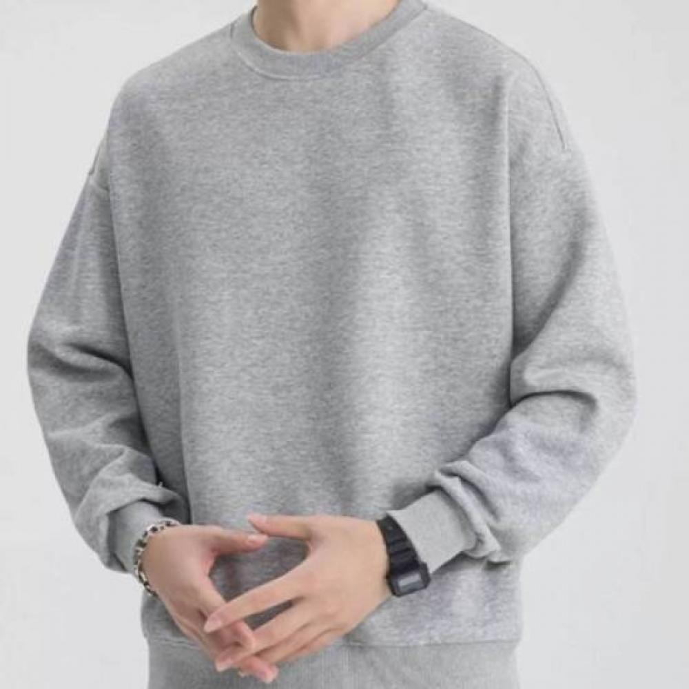 Limid Herr S Grundläggande Rund Hals Sänkt Axel Enfärgad Sweatshirt Dmg Sha Q4490642