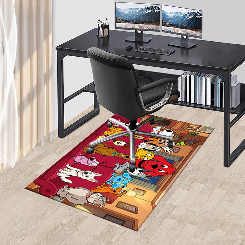 1pc Dogs Room Carpet Rug for Bedroom Living Room Decor Sofa Home Game Area Rug Non-slip Floor Mat. D7220144