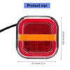 Waterproof Shockproof Square 28 LED License Plate Light With Superior Illumination For Commercial Cargo Trucks Trailers