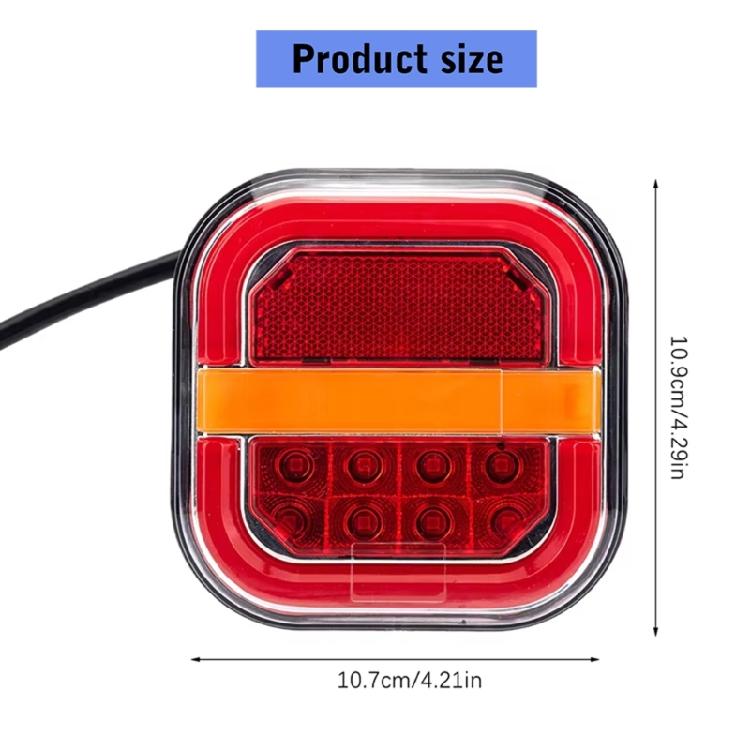 Waterproof Shockproof Square 28 LED License Plate Light With Superior Illumination For Commercial Cargo Trucks Trailers