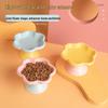 Creative Flower Ceramic Anti-Tip Cat Bowl