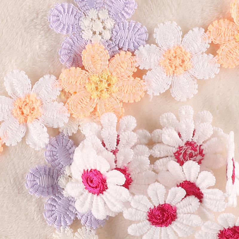 Computer Embroidery Cartoon Fruit Butterfly Color Petal Hand Account Diy Lace Accessories Water Soluble Embroidery Ribbon Cloth Sticker