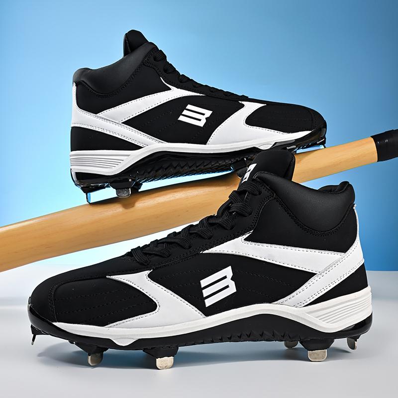 Men's Professional Baseball Shoes in Plus Size 38-47, Softball Shoes, Anti Slip Outdoor Nail Shoes, Men's Training Shoes