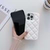 Applicable To iPhone15 Mobile Phone Case 13Pro Small Fragrant Wind Rhombus Three-dimensional Solid Color Leather Case 11Max Small Fresh