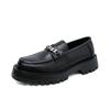 New Platform Shoes Loafers Shoes Men Thick-soled Wedding Shoes Black Formal Business Shoes Slip-on Leather Increase Casual Shoes
