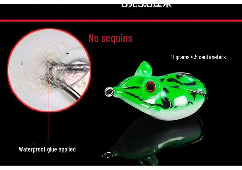 Schwimmende Froschköder Set: Weiche, Starke, Künstliche Froschköder mit Haken für Schwarzfisch