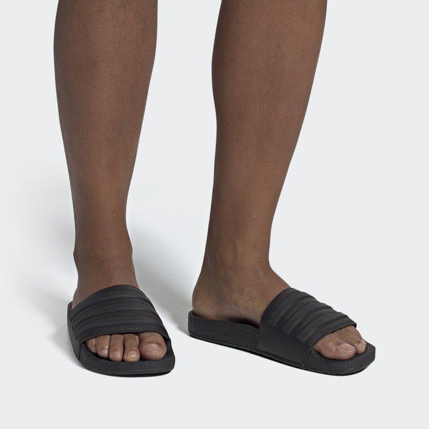 Ciabatte Adilette Boost Adidas 'Triple Black' EH2256