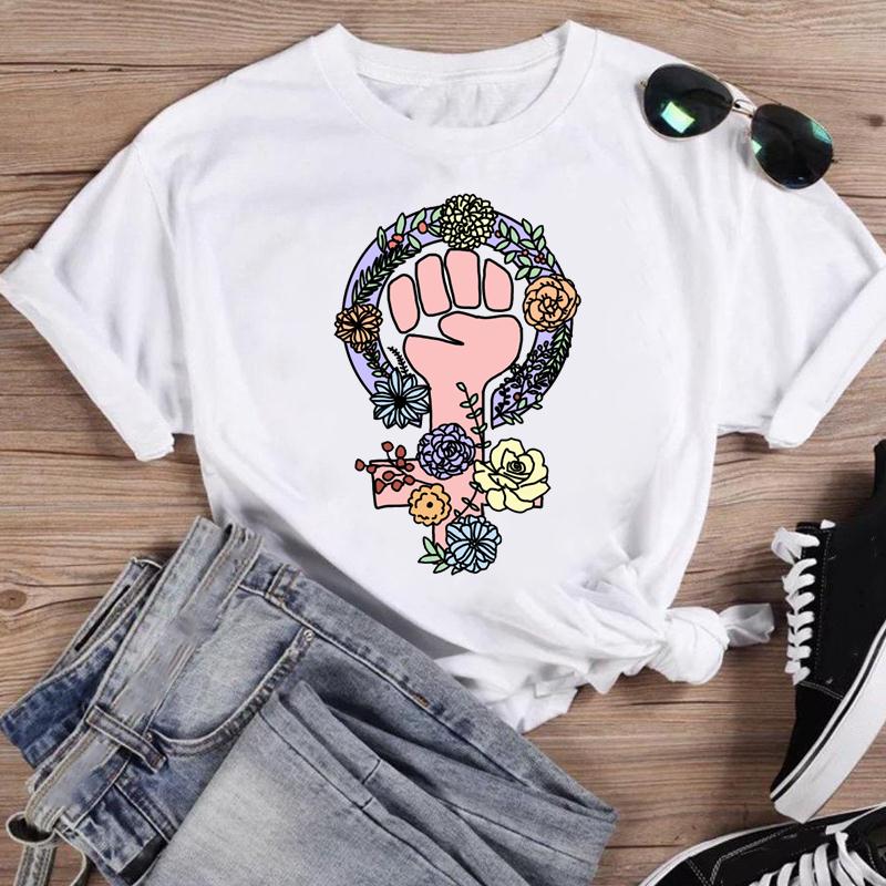 Tisk Camper Flower Vintage Móda Ženy Kreslený Krátký rukáv Grafika T Top Letní košile Trička Běžné Dámské Tričko