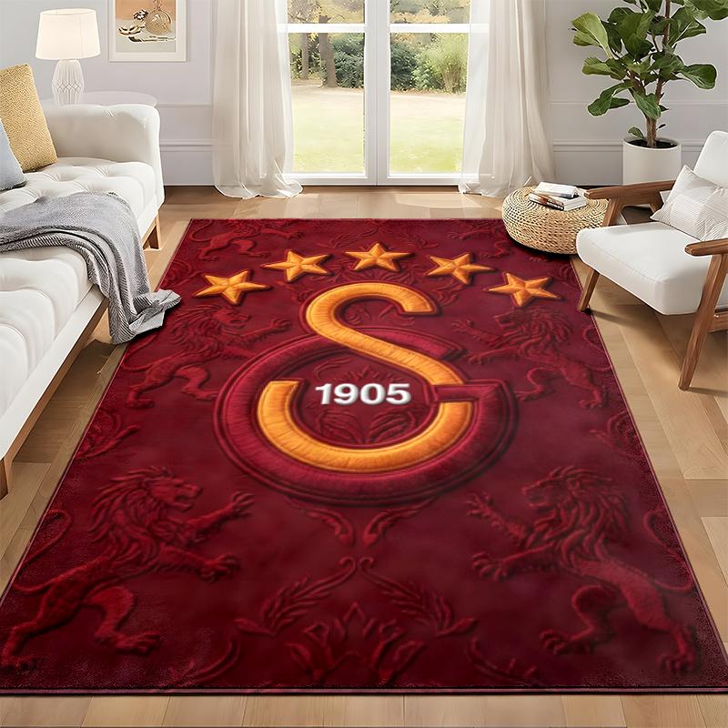 Galatasaray Teppich Fußmatte für Wohnzimmer oder Schlafzimmer Schutzmatte unter Stuhl Bürodekoration Weihnachtsgeschenk Geburtstagsgeschenk