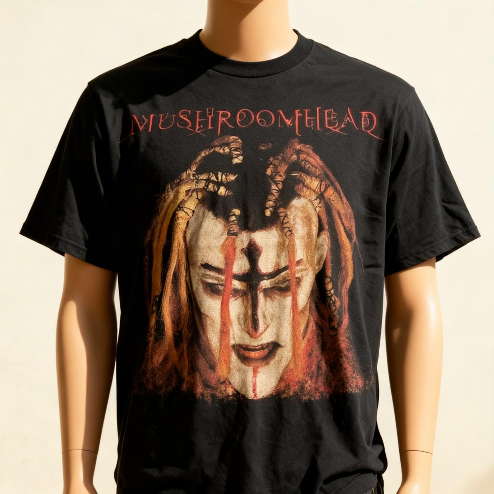Vtg Mushroomhead band Gift For Fans Cotton Black T Shirt All Size S