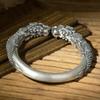 Pixiu Silver Bracelet: Retro Wide Band, Openable, and Aged Design for Men