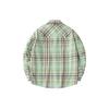 Anta Plaid Casual Long Sleeve Shirt Men shirts Leon-Green 152418104-2