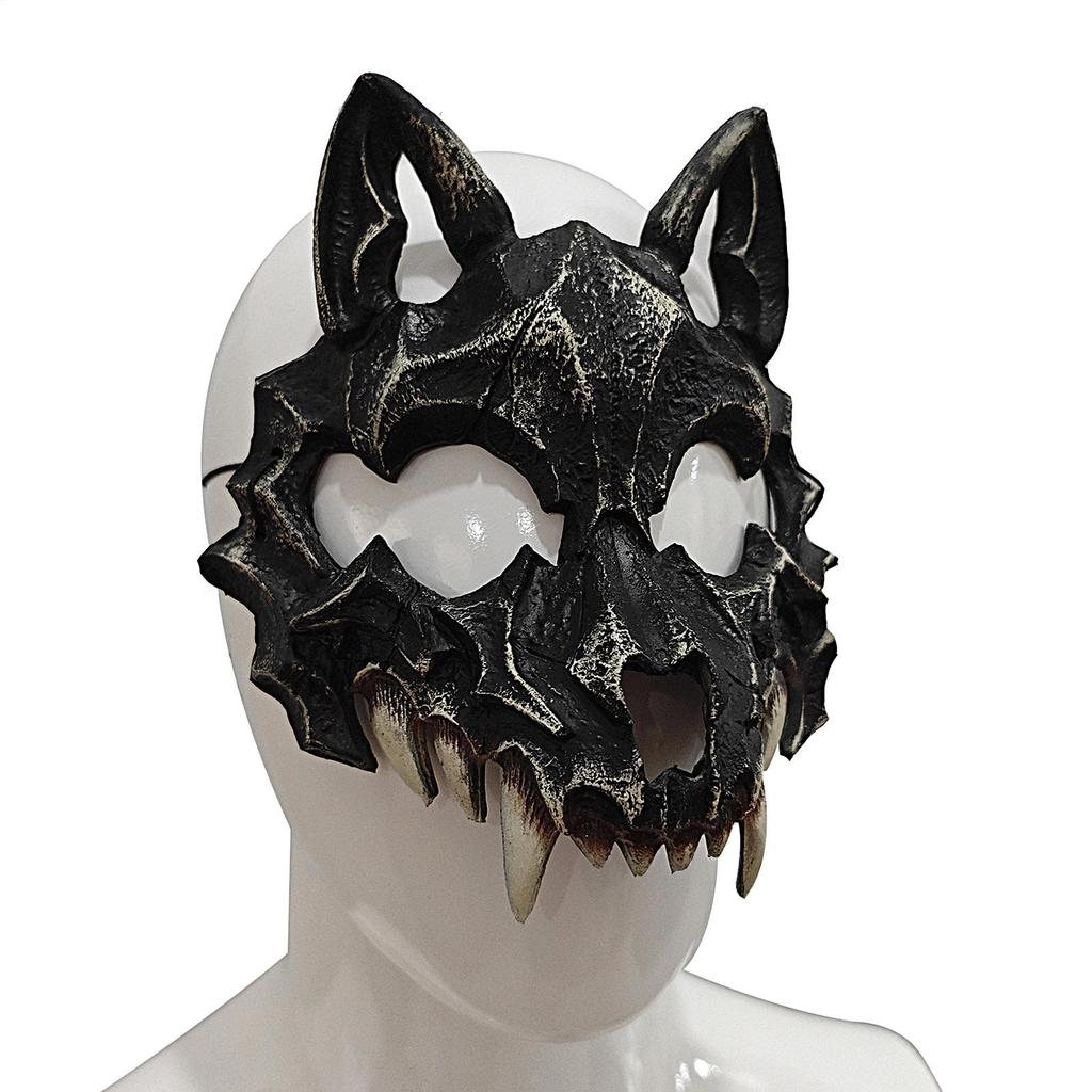 Wolf Skull Masque Realistic Spooky Headgear Horror Halloween Cosplay Props For Kids Adults Holiday School Festivals Haunted
