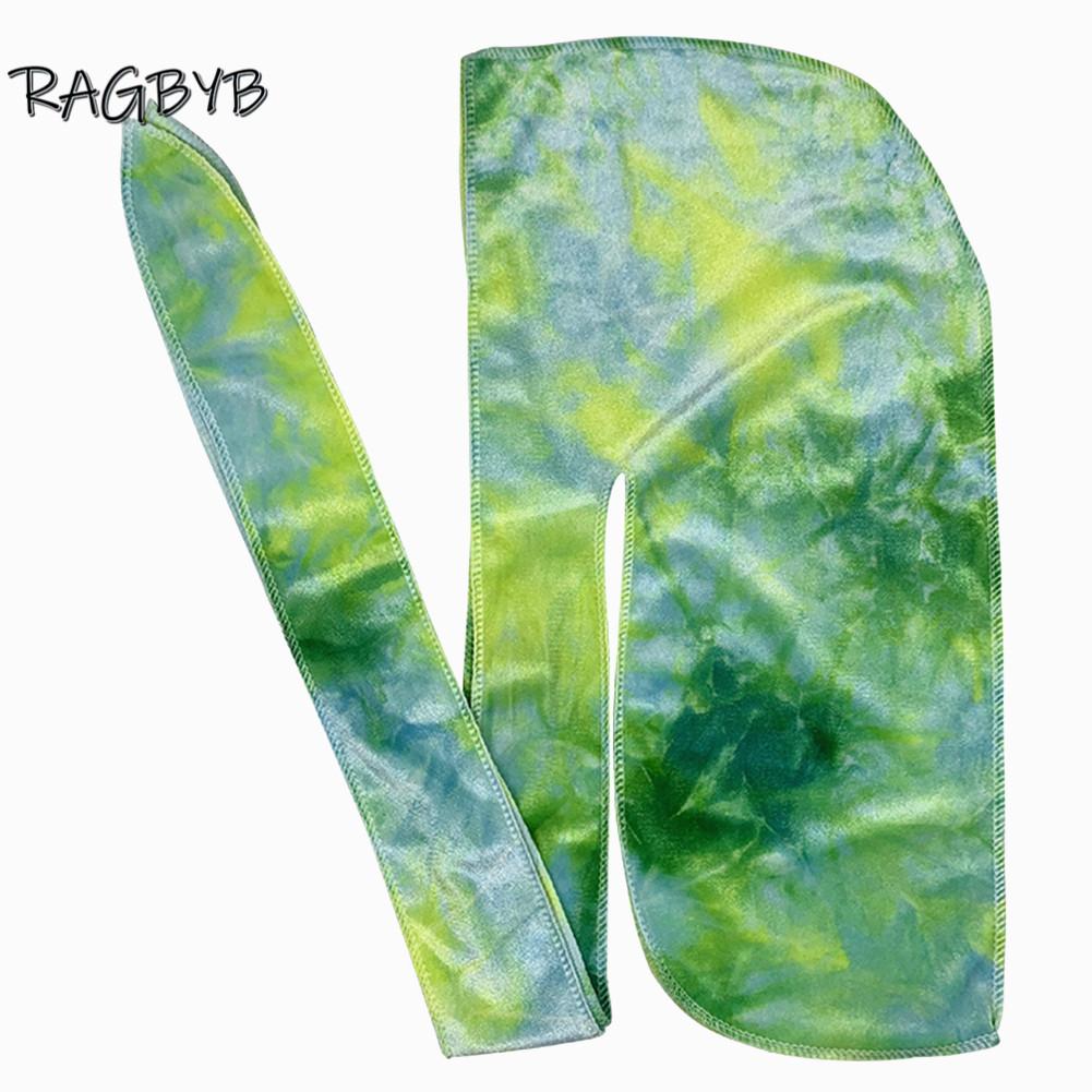 Unisex Männer Samt Durag Bandanas Für Männer Batik Print Samt Durags Langes Bandana Haarkappe Wellen Kappe Schal Durag