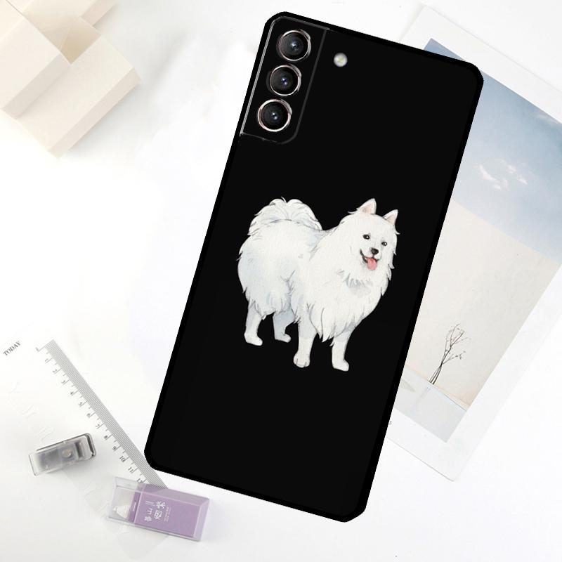 Japanese Spitz Dog Phone Case For Samsung Galaxy S25 FE S20 FE S21 S22 S23 S24 S25 S26 Ultra S10 S25 Plus Cover