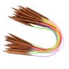 Multicolor Plastic Pipe Carbonized Double Annular Bamboo Sweater Needles for Knitting