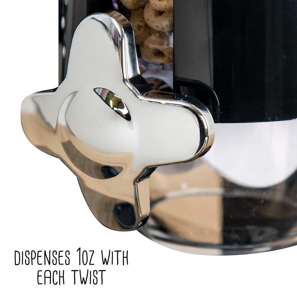 Cereal Dispenser Countertop, Dry Food Dispenser Snack Organizer Containers with Lids for Pantry Kitchen Organization Oatmeal Nut Granola Candy