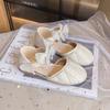 New Girls Princess Sandals Summer Luxury Rhinestone Bowtie Children's Dress Shoes Fashion Kids Wedding Party Flat Sandals Soft