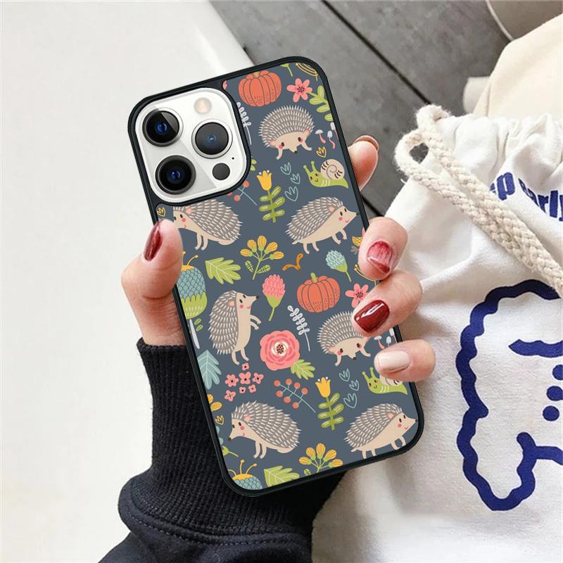 Kawaii Little hedgehog colored Phone Case For iPhone 17 Air 15 16 Cover  11 13 14 Pro Max 12 Plus Max Fundas