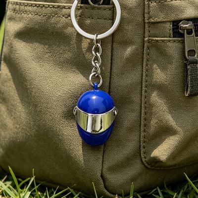 Motorcycle Helmet Keychain Pendant Metal Keyring Movable Shield 3D Mini Helmet Design Personalized Motorcycle Keychain