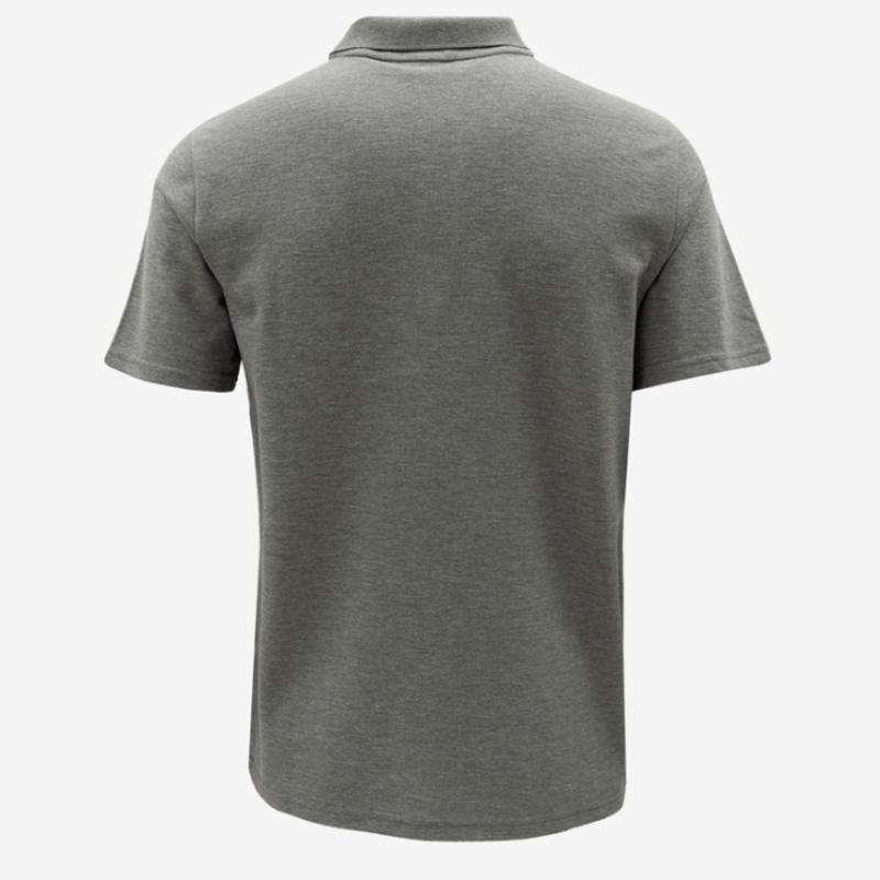 Puma Casual Polo ShorT Sleeve CoTTon Collar T shirT Gray