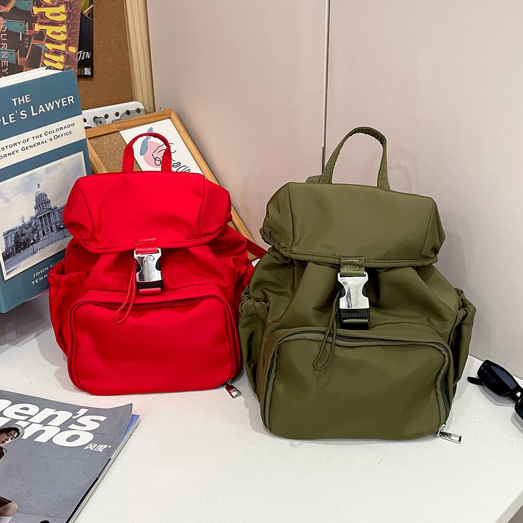 Pendler-Tasche mit großem Fassungsvermögen, leichter Rucksack, vielseitige Schultasche mit Kordelzug zum Ausgehen