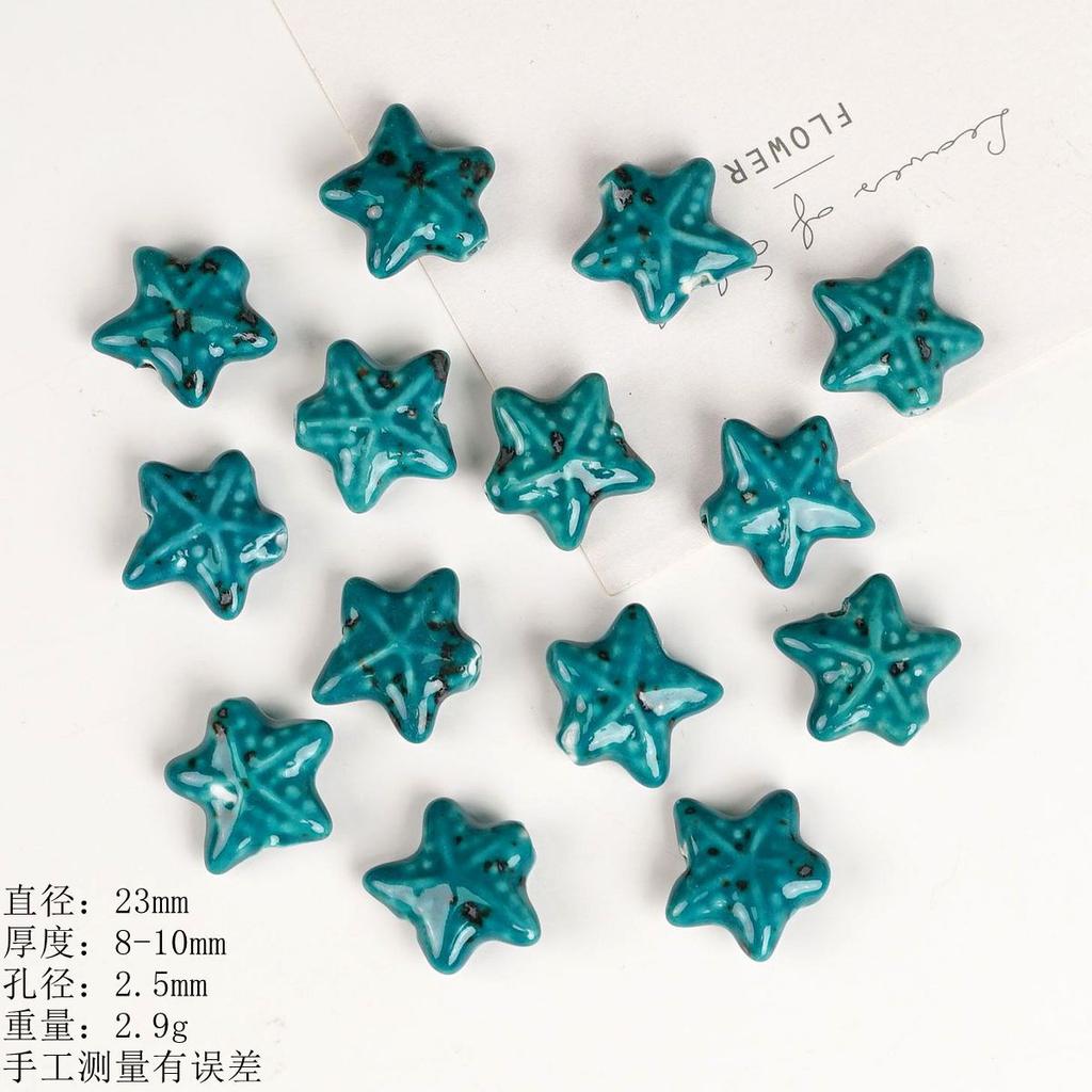 23Mm starfish loose beads ocean series, ceramic necklace bracelet beaded DIY creative handmade material accessories