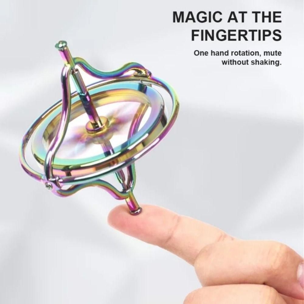

Wave Shape Self-balancing Finger Gyroscope Metal Colorful Metal Gyro Adults
