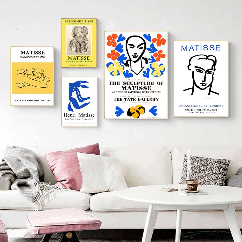 Henri Matisse Vintage Poster Abstract Line Art Print Mid Century Canvas Painting Modern Wall Picture For Living Room Home Decor