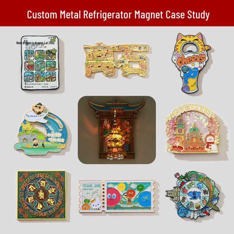 Hangzhou City Metal Refrigerator Magnet - Custom Cultural and Creative Design