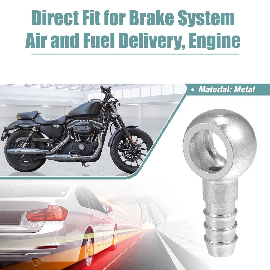 ACROPIX Banjo Bolt Hose Barb Fittings, Banjo Fittings, Fuel Line with Screw Washers, For