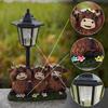 Solar Highland Cow Yard Light  Resin Hexagonal Lamp Decorative Ornament Garden Courtyard Lawn Decorative Atmosphere Light