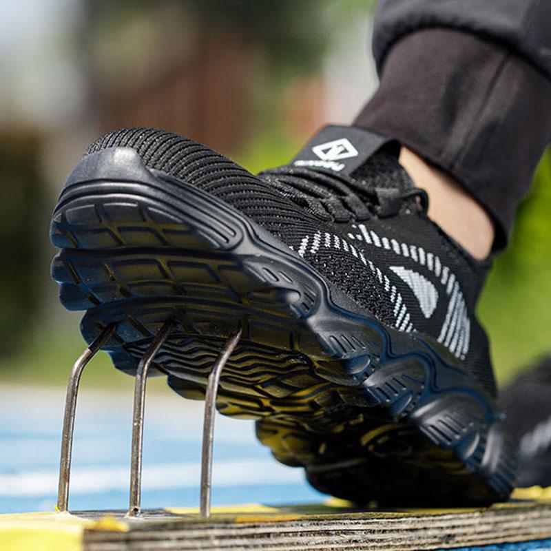 Oulylan Wear Resistant Men Work Boots Protection Shoes With Anti Smashing And Anti Piercing Steel Toe Caps Safety Shoes